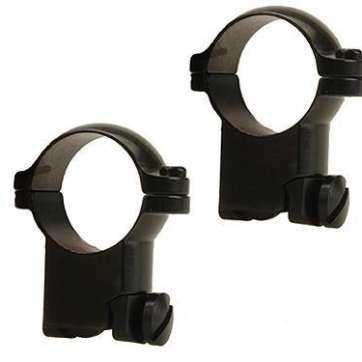 Leupold 2-Piece Solid Steel Ringmounts - Ruger M77 1" Super High Matte Black