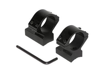 Talley Lightweight Alloy Scope Mounts - Black Anodized - 1" - Medium Weatherby Accumark - Magnum Mark V (9 LUG)