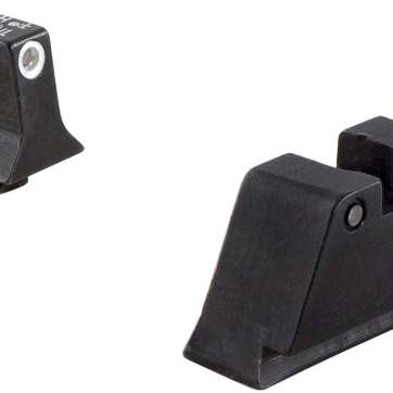 Trijicon Bright & Tough Night Sight Suppressor Night Sight Set for Glock - White Front/Black Rear with Green Lamps