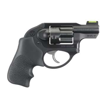 Ruger LCR Revolver 38 Spl(+P) 5rd Capacity 1.87" Matte Black Frame Hogue Grip Front Optic CA Compliant