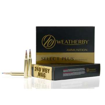 Weatherby Select Plus Barnes TTSX Rifle Ammunition 240 Wby Mag 80gr PT 3440 fps 20/ct