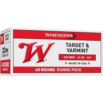 Winchester USA Rifle Ammunition .223 Rem 45 gr. JHP 3600 fps 40/ct