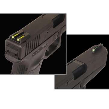 Truglo TFO Tritium/Fiber-Optic Day/Night Sights Fits S&W M&P - Front Green/Rear Yellow