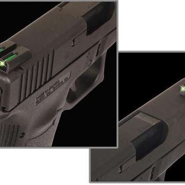 Truglo TFO Tritium/Fiber-Optic Day/Night Sights Fit Novak 1911 .260/.500 - Front Green/Rear Green