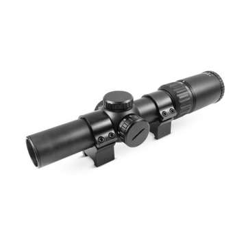 Truglo OPTI-SPEED Crossbow Scope with Weaver Style 30mm Rings - 1-4x24mm Illuminated BDC Reticle Black Matte