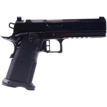 Alpha Foxtrot AF1911 Romulus Handgun 9mm Luger 17 & 20rd Magazines 5" Bull Barrel Polished DLC Black RMSc Cut
